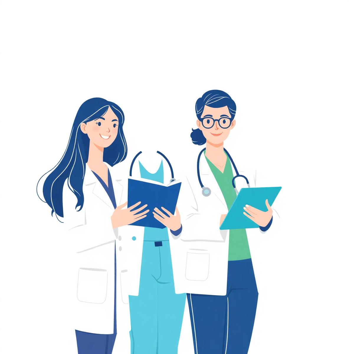 Medical students studying together